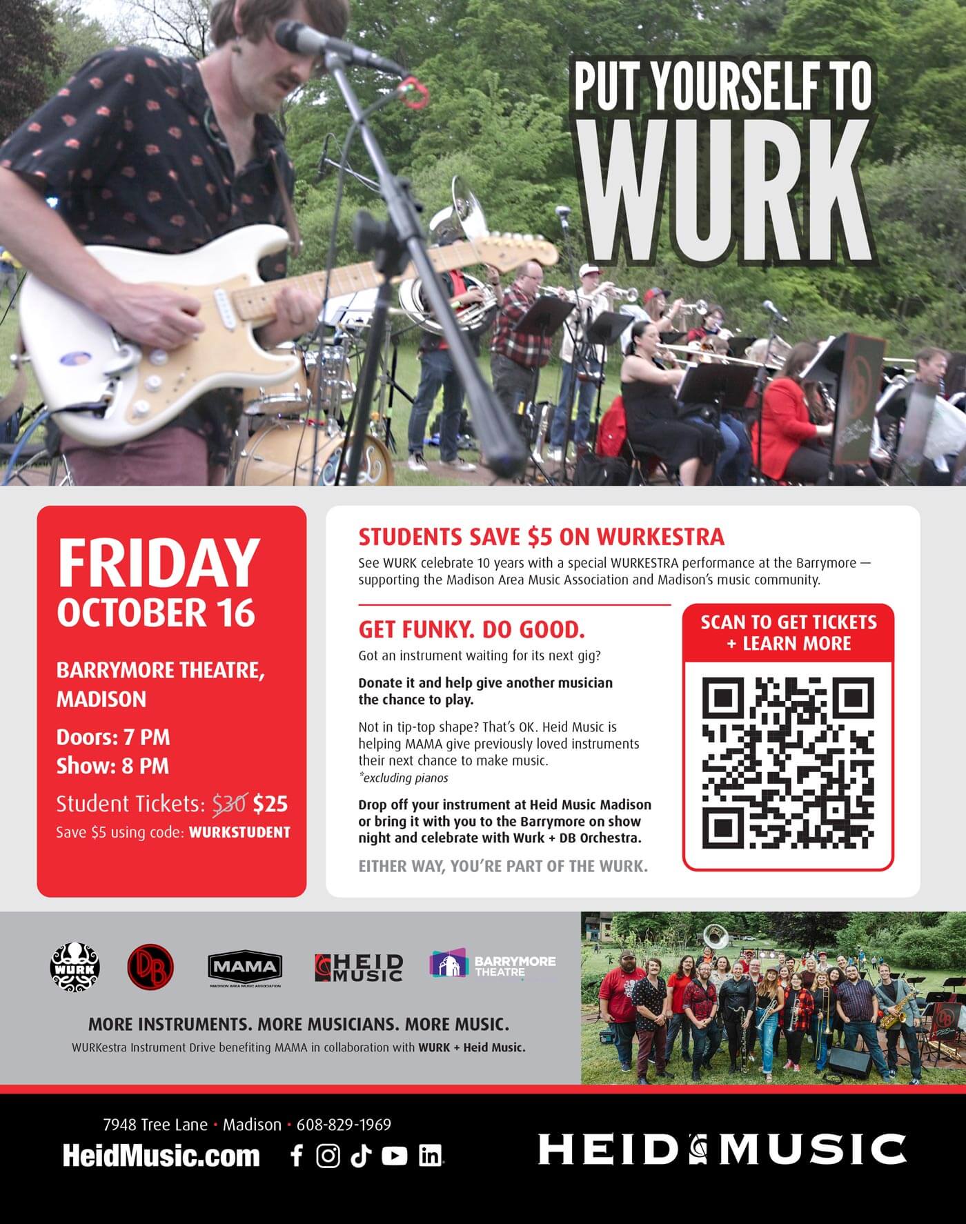WURKestra Student Discount Poster